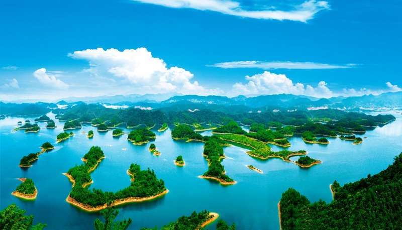 Jezero sa hiljadu ostrva, Kina